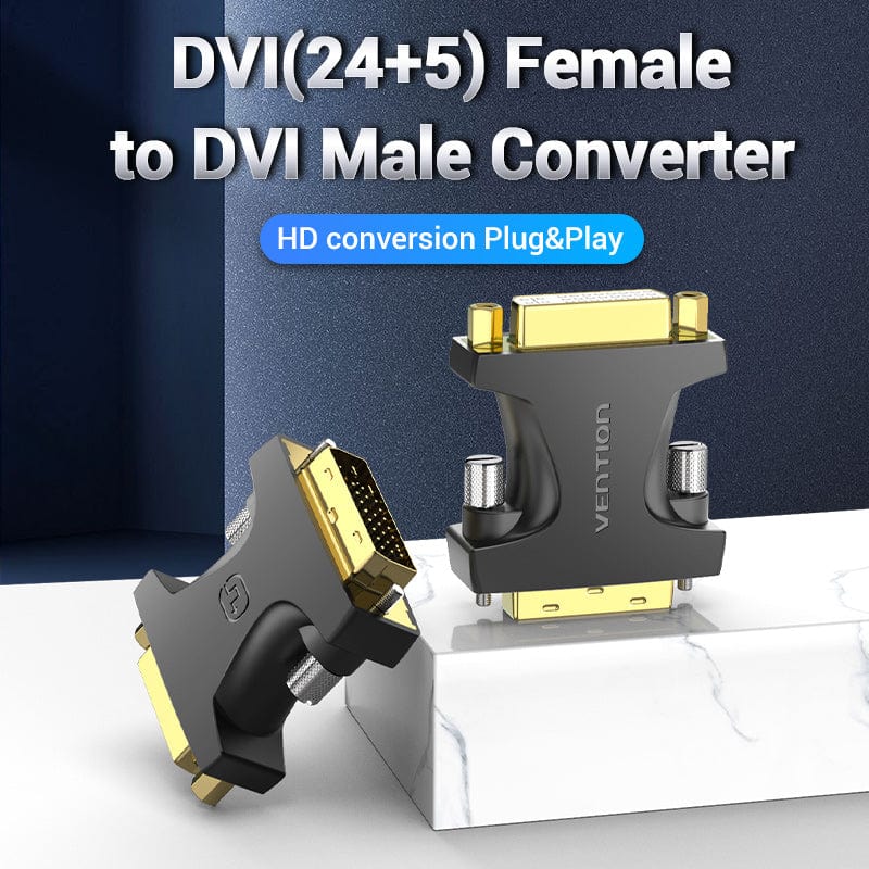 VENTION DVI Male to Female Adapter for computer Laptop TV Monitor displayer