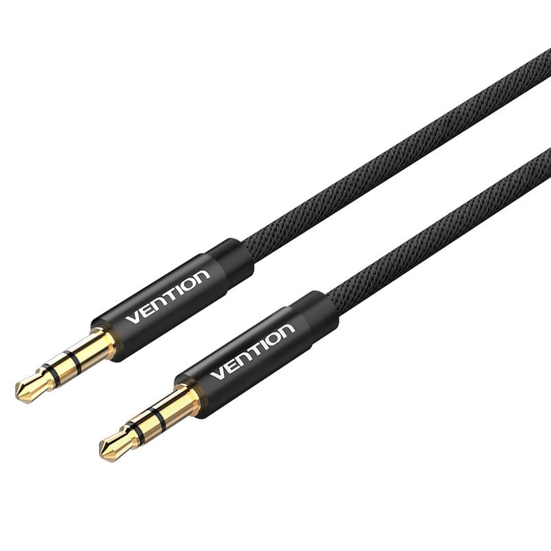 VENTION Fabric Braided 3.5mm Male to Male Audio Cable Black Metal Type