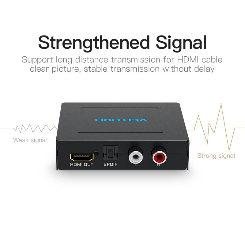 Vention HDMI Audio Splitter 4K HD, Stereo Output, High Compatibility
