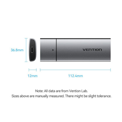 VENTION M.2 NGFF SSD Enclosure (USB 3.1 Gen 1-C) Gray Aluminum Alloy Type