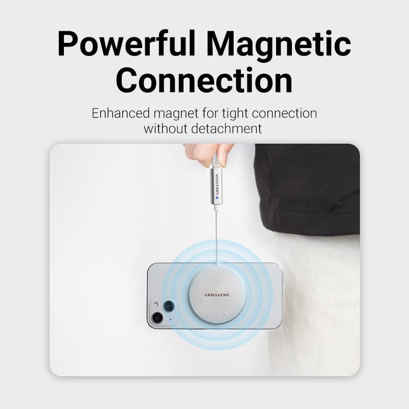 VENTION Magnetic Wireless Charger 15W Ultra-thin Mirrored Surface Type 0.05M White