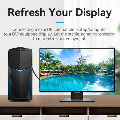 Vention Mini DP Male to DVI-D(24+1) Male HD Cable for Laptop TV computer displayer monitor