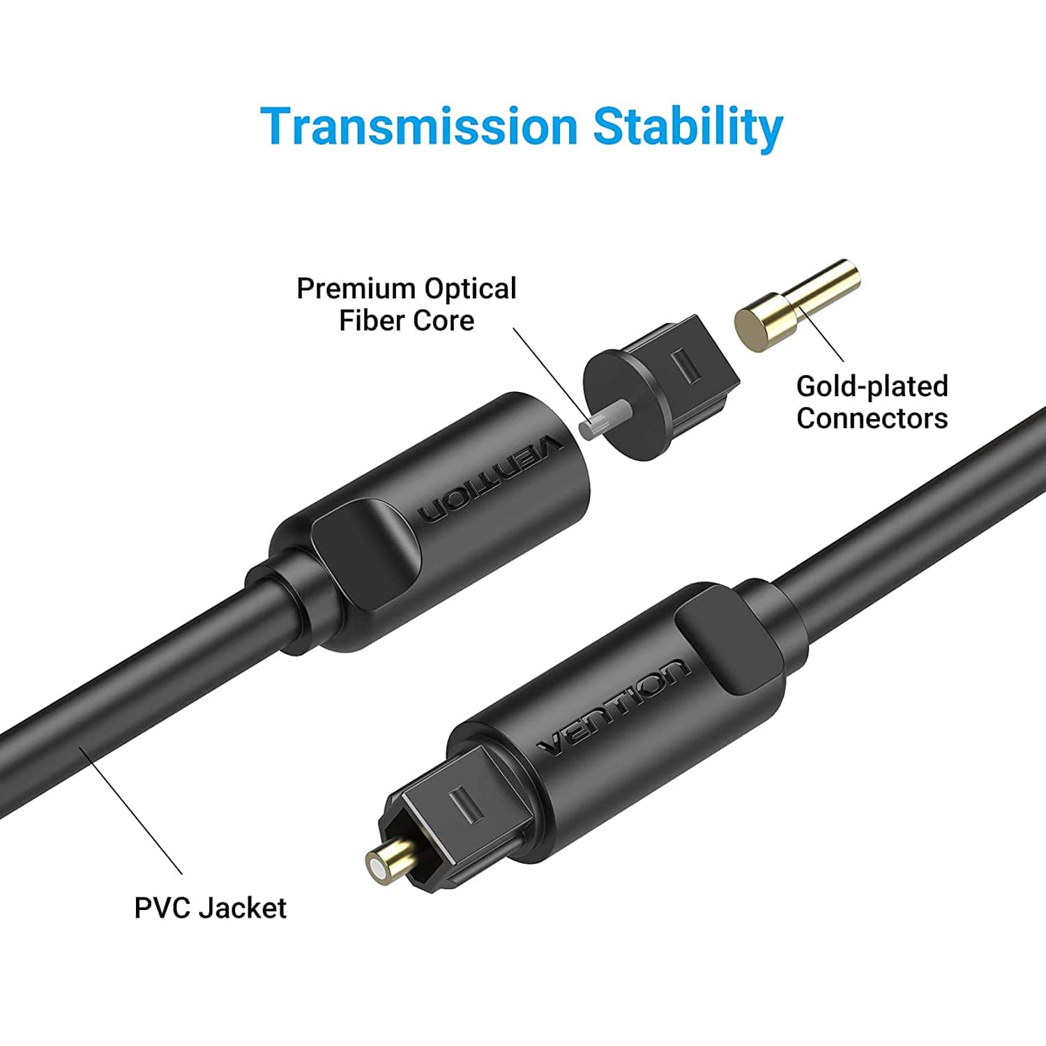 Cable Audio Optique Premium 3M UGREEN - Noir