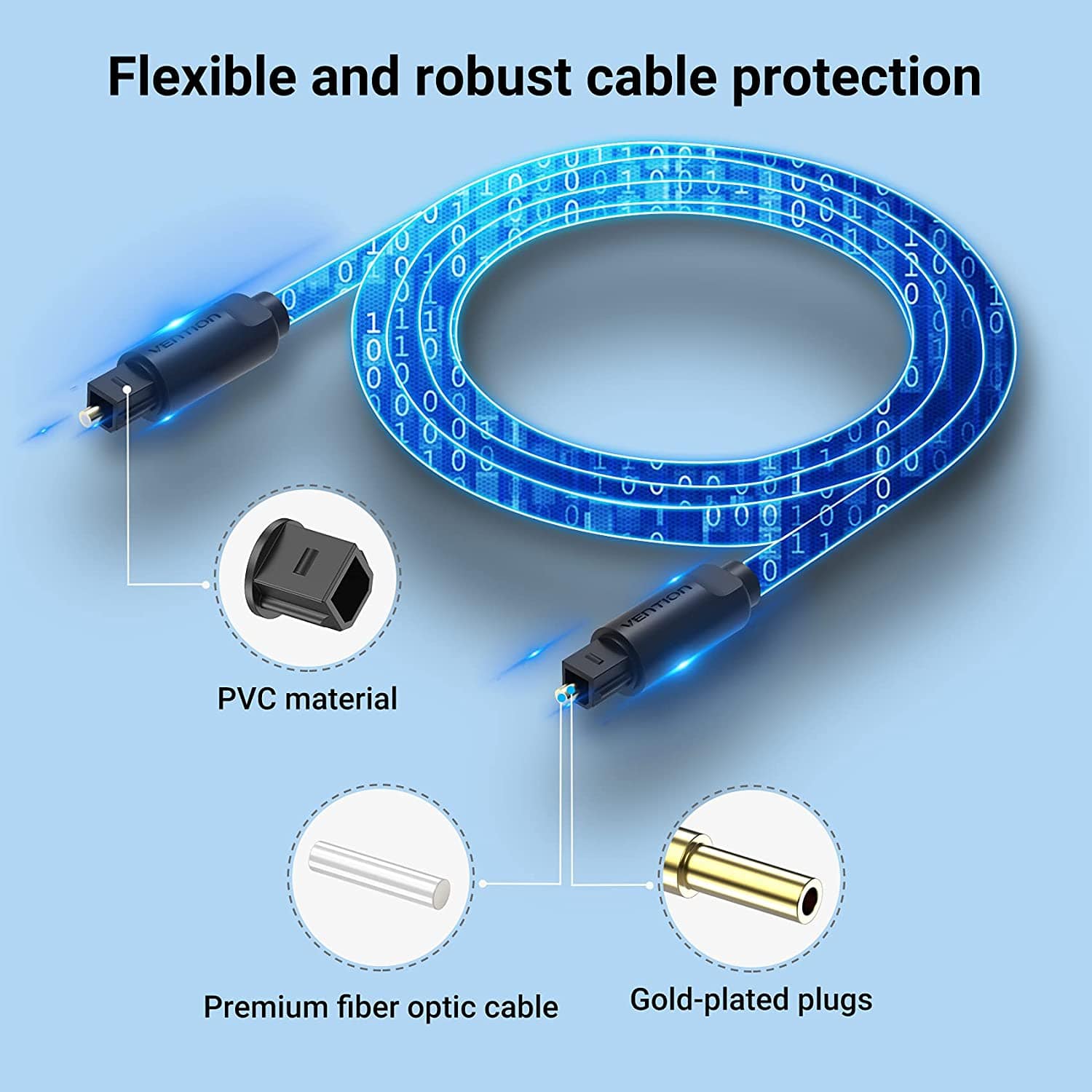 Achetez en gros Câble De Fibre Optique Audio Avec Coquille En Aluminium  Chine et Câble De Fibre Optique Audio