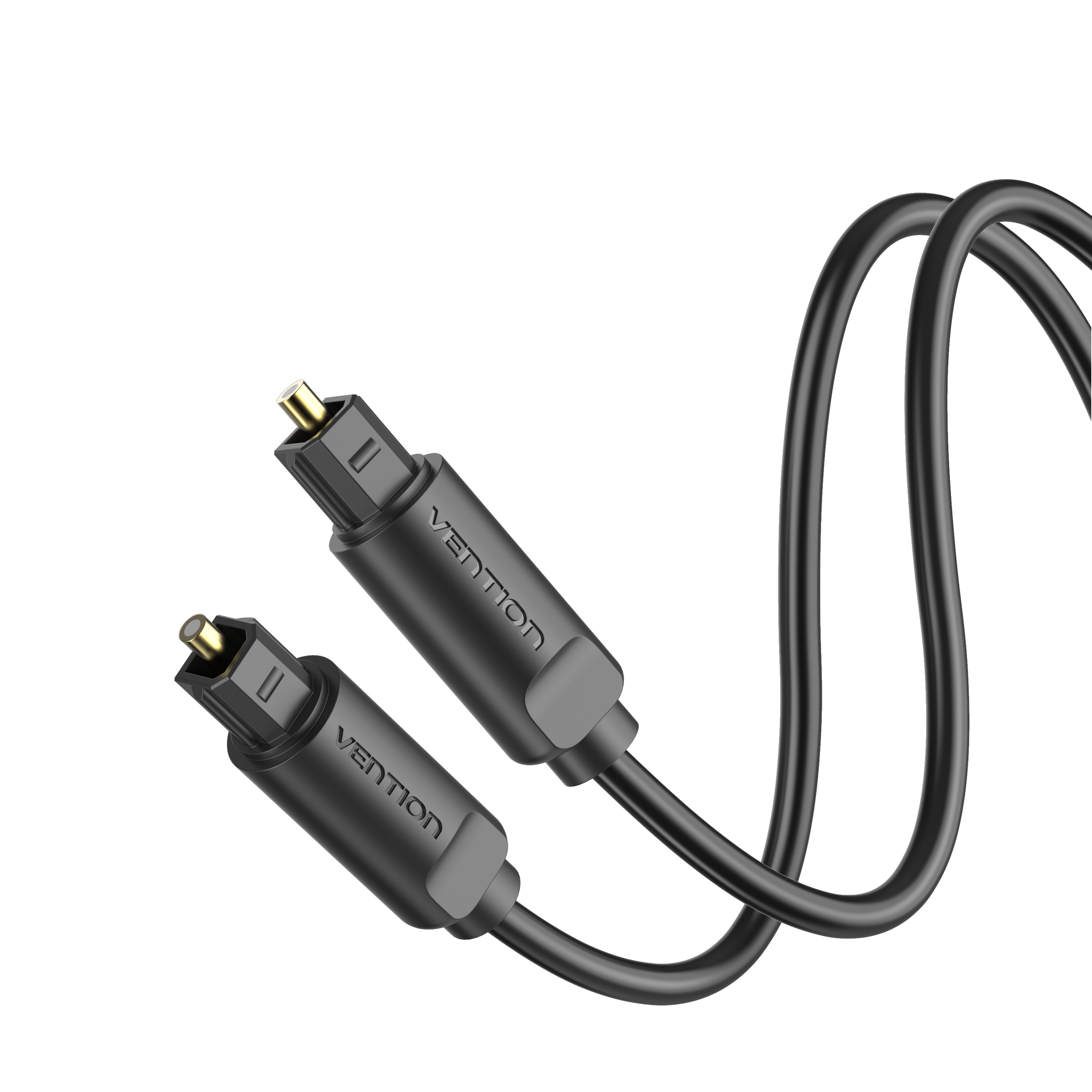 VCOM 2m CV905 Cable Óptico de Audio – Cable de Audio Optico Toslink,  Conector Metalico, Negro - Yoytec