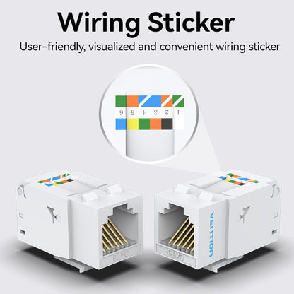 VENTION RJ11 Telephone Toolless Modular Jack White