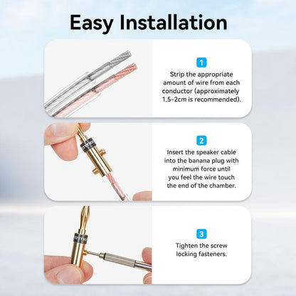 VENTION Speaker Banana Plugs Gold Plated 1 Pair