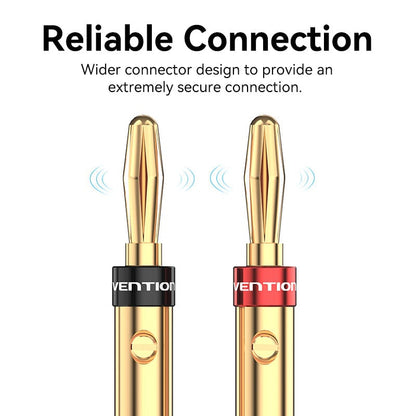 VENTION Speaker Banana Plugs Gold Plated 1 Pair