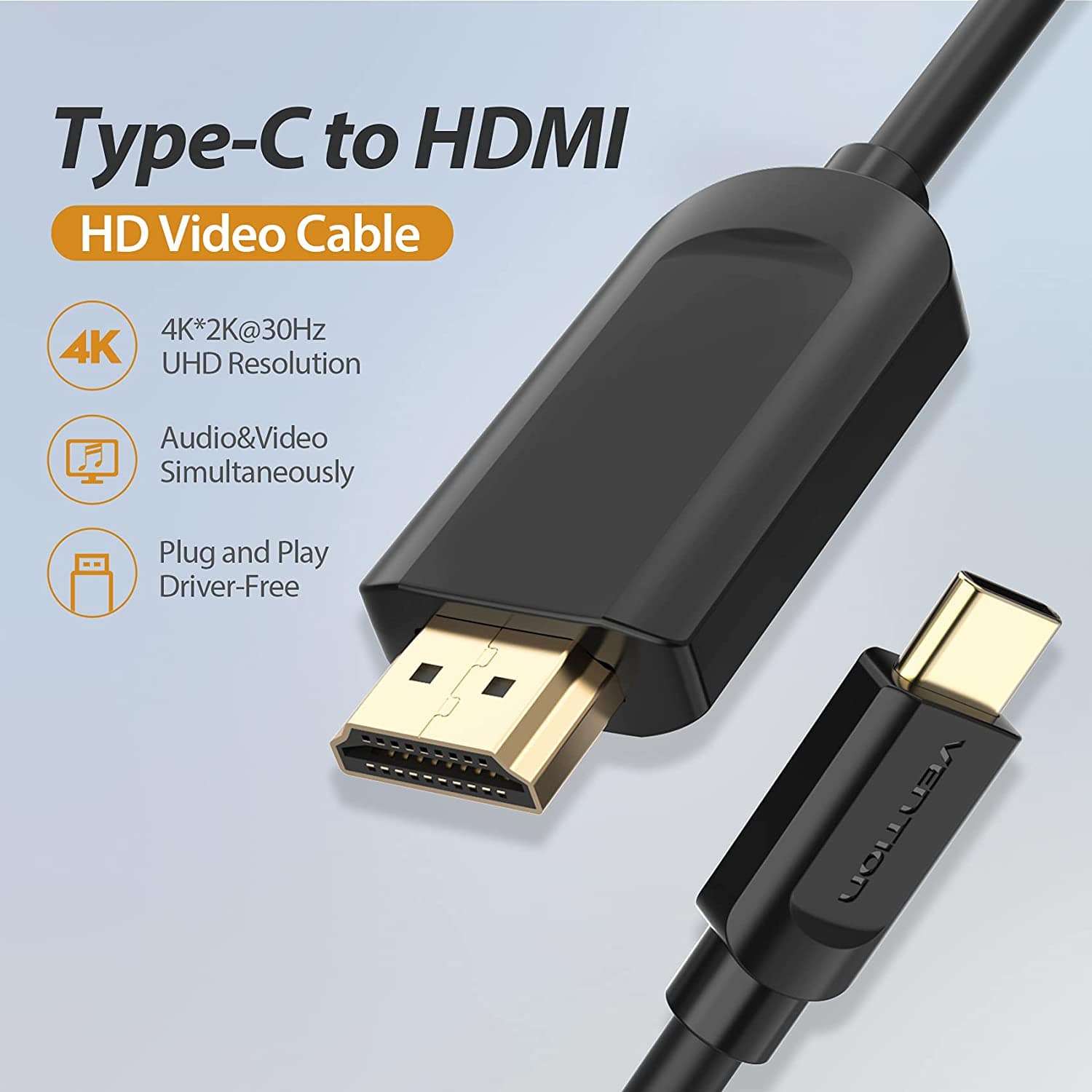 Marine quagga gerningsmanden Type-C to 4K HDMI Cable