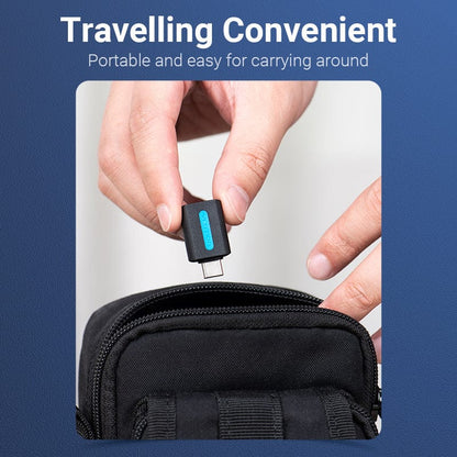 VENTION USB-C Male to USB 3.0 Female OTG Adapter Black PVC Type