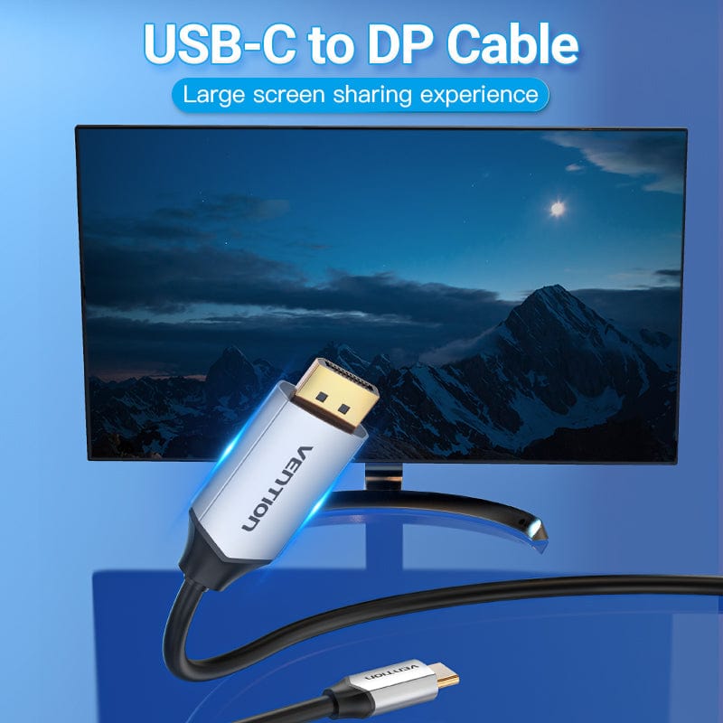 Vention USB-C to DP Cable for Monitor TV Laptop computer Phone
