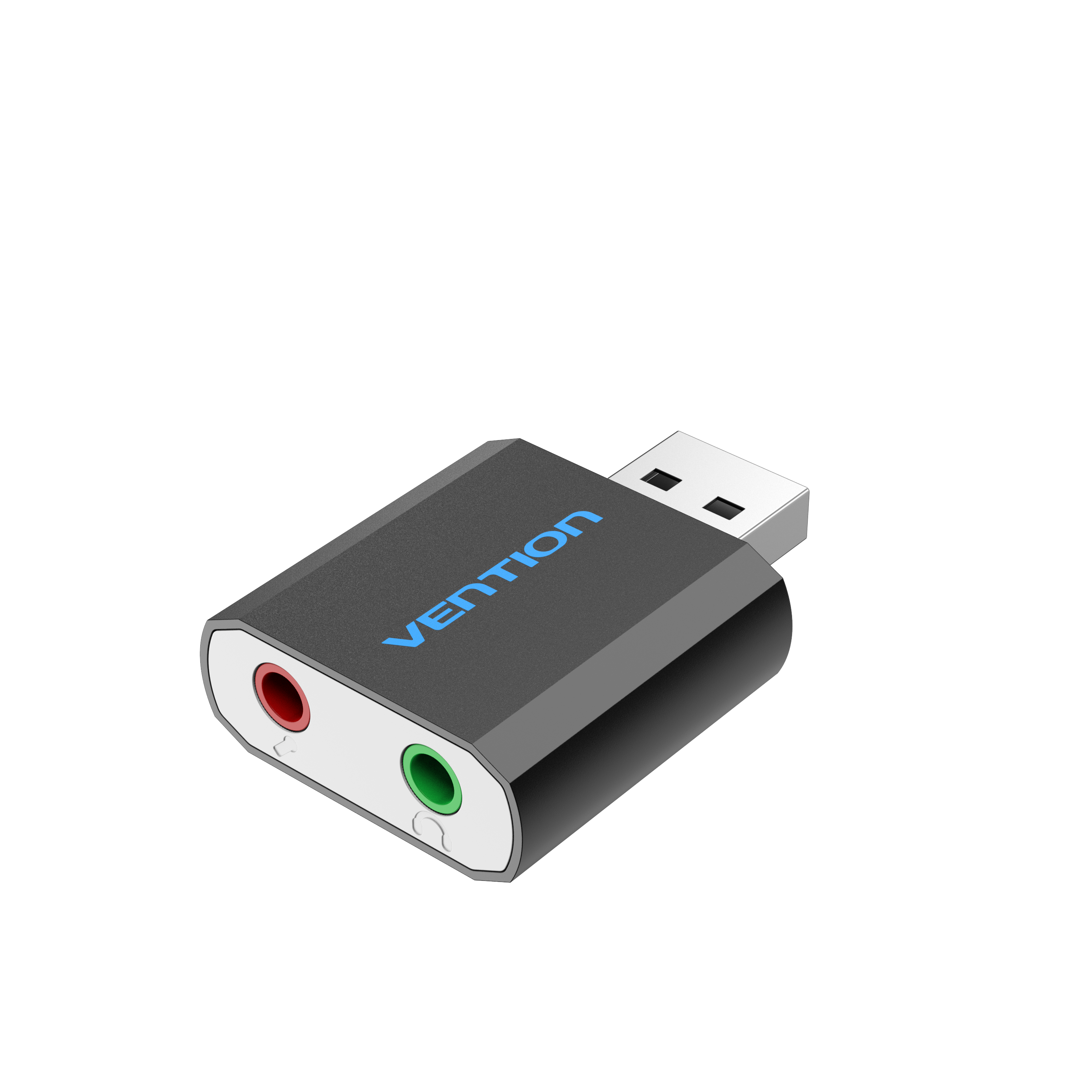 VENTION USB External Sound Card Black Metal Type