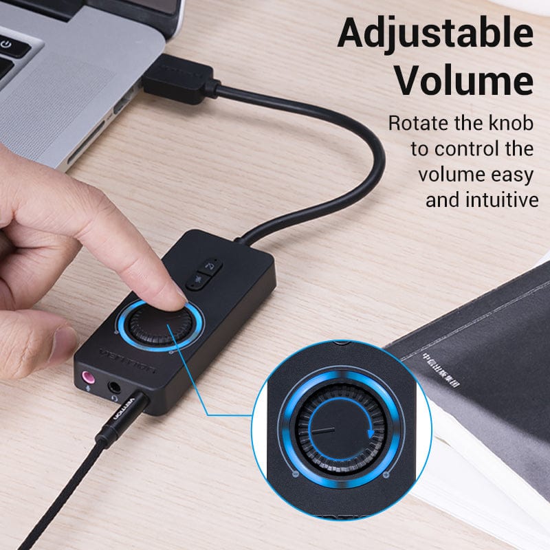 forfatter Tog I tide USB External Sound Card USB to 3.5mm Audio Adapter USB to Earphone Mic