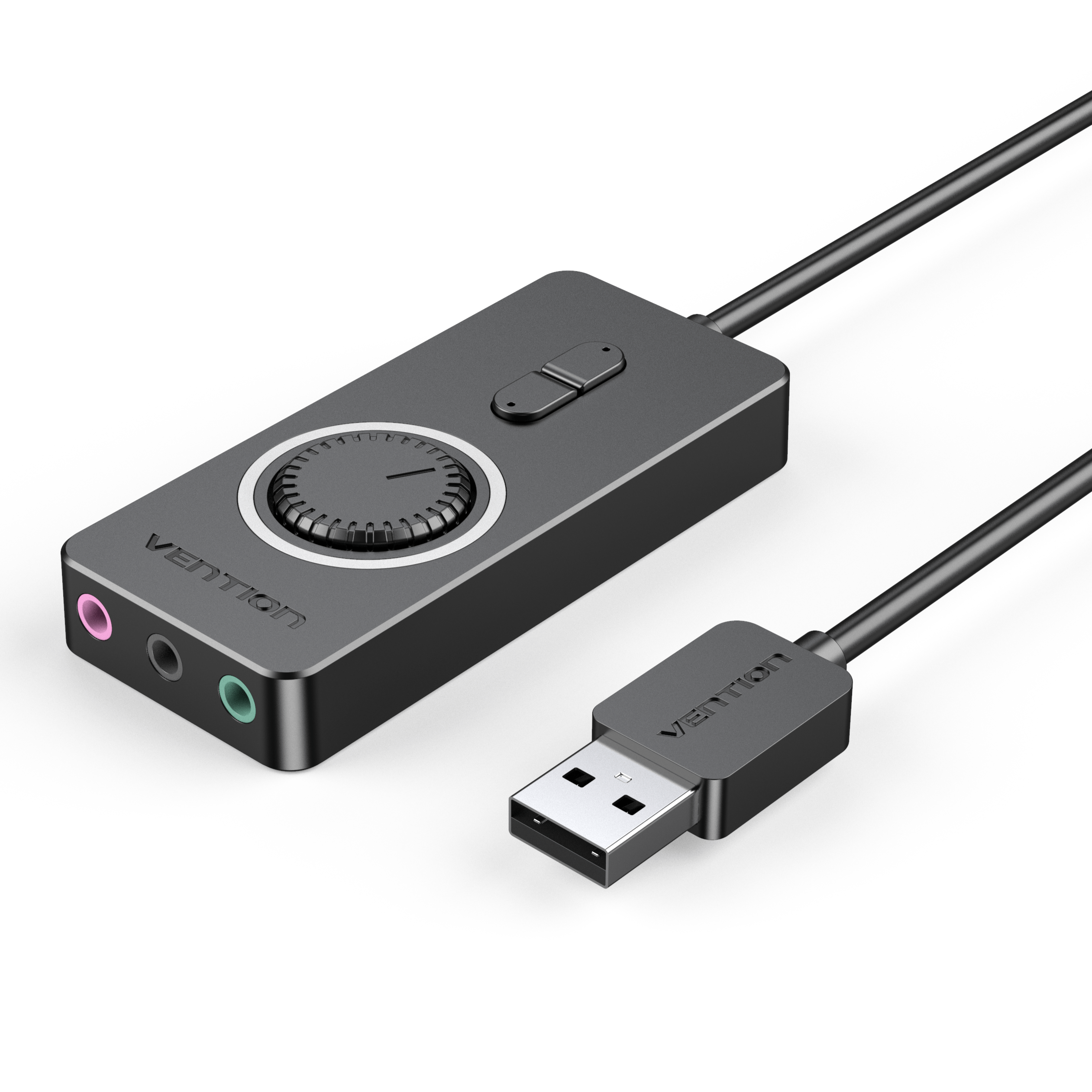Tarjeta de sonido externa de USB-A a jack de 3,5 mm - soporte de 2.1 canales