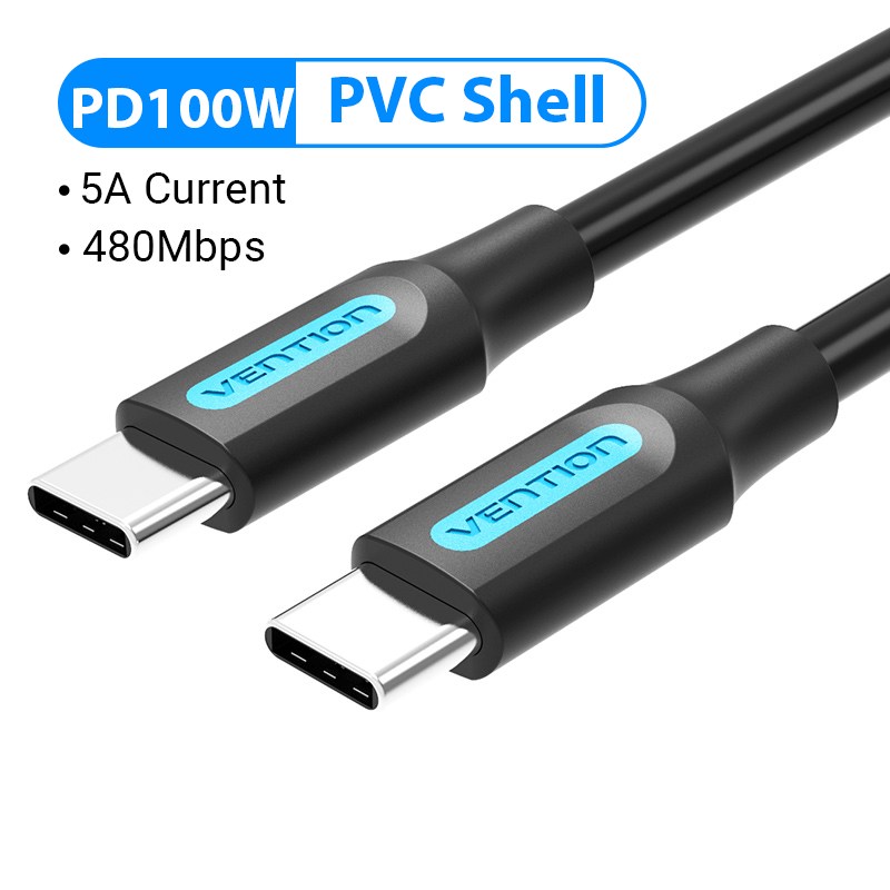 VENTION USB Type C to USB C Cable USB C PD 100W 60W Fast Charger for Samsung S20 Macbook iPad Quick Charge 4.0 USB C Charge Cord