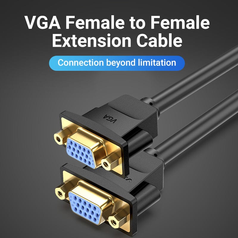 Vention VGA Female to Female Extension Cable for Desktop Laptop TV TV box Monitor Projector
