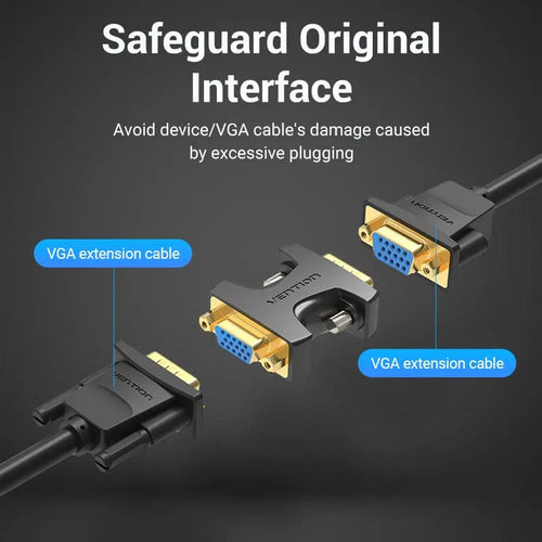 45 Pin Visual Adapter Vention VGA Male to Female Adapter | 1080P HD Video