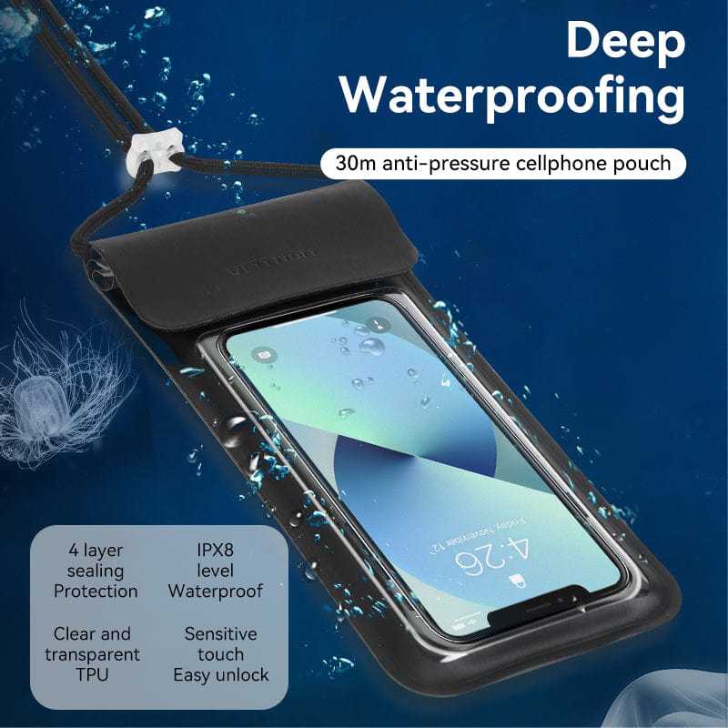 Vention Waterproof Phone Pouch Black