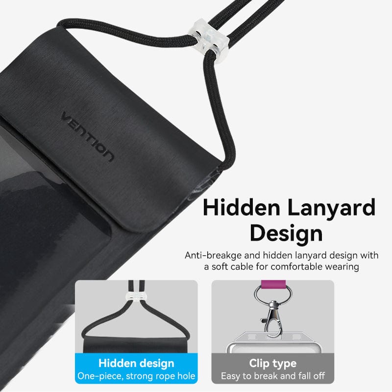 Vention Waterproof Phone Pouch Black